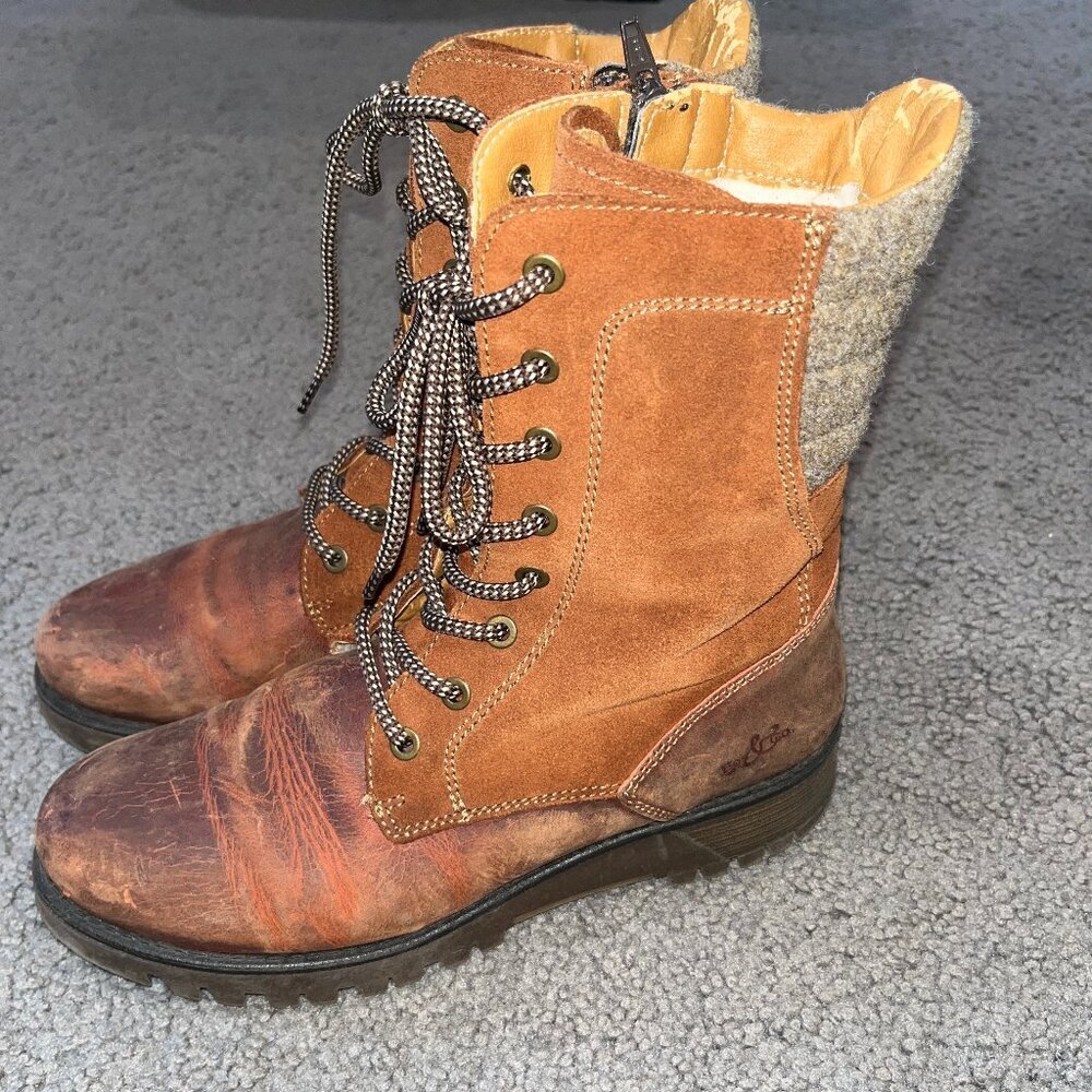 BOS. & CO. Boots GENUS  Style Lace Up Boots Made in Portugal Women's 39 = US 8.5